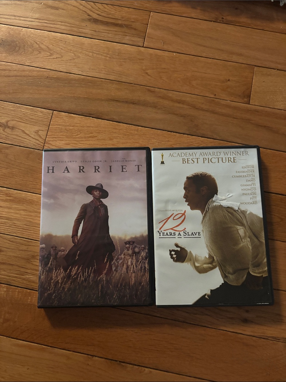 Harriet & 12 Years a Slave DVD Set - Black - new shape - played 1-time